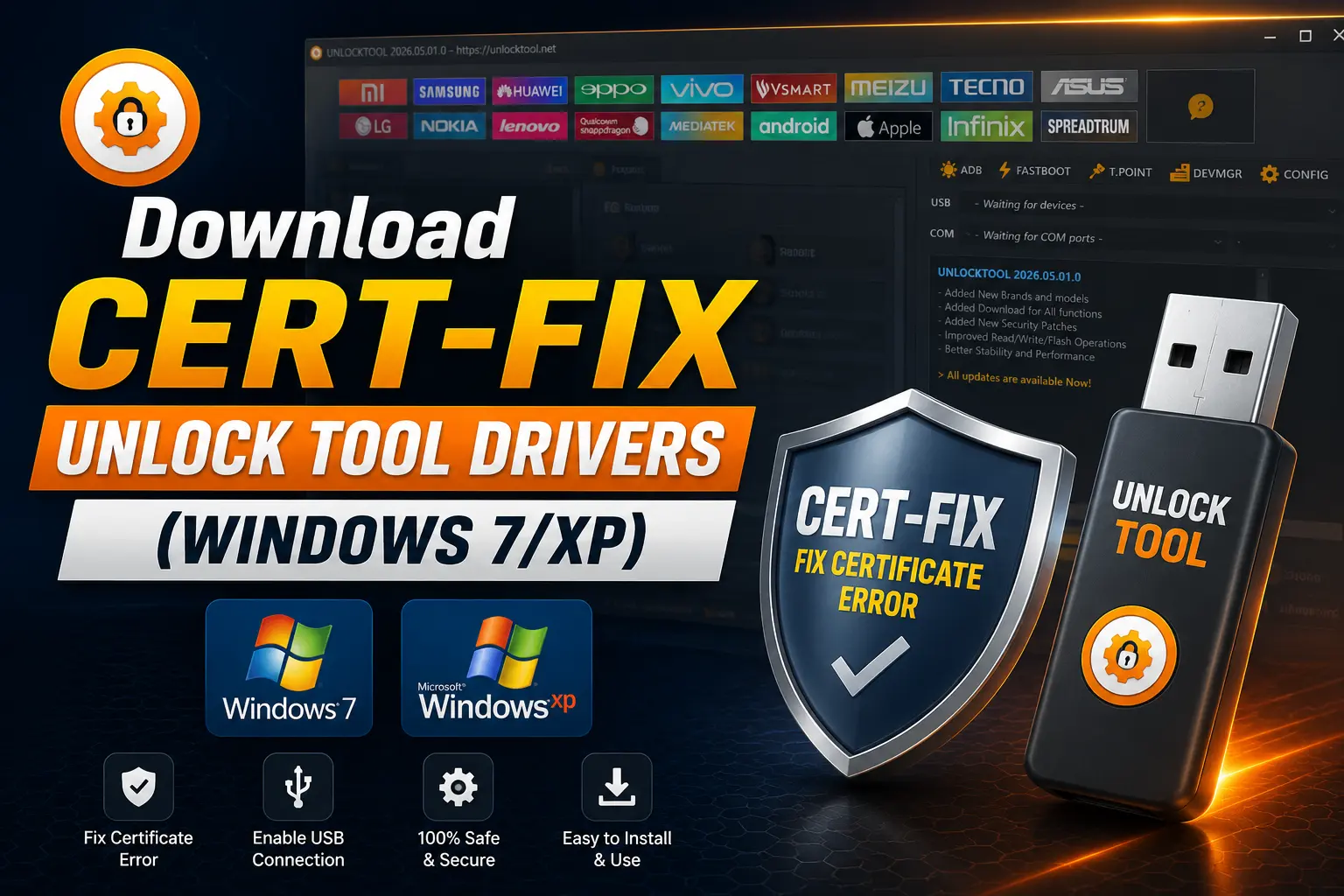 Download CERT-FIX Unlock Tool Drivers (Windows 7XP)