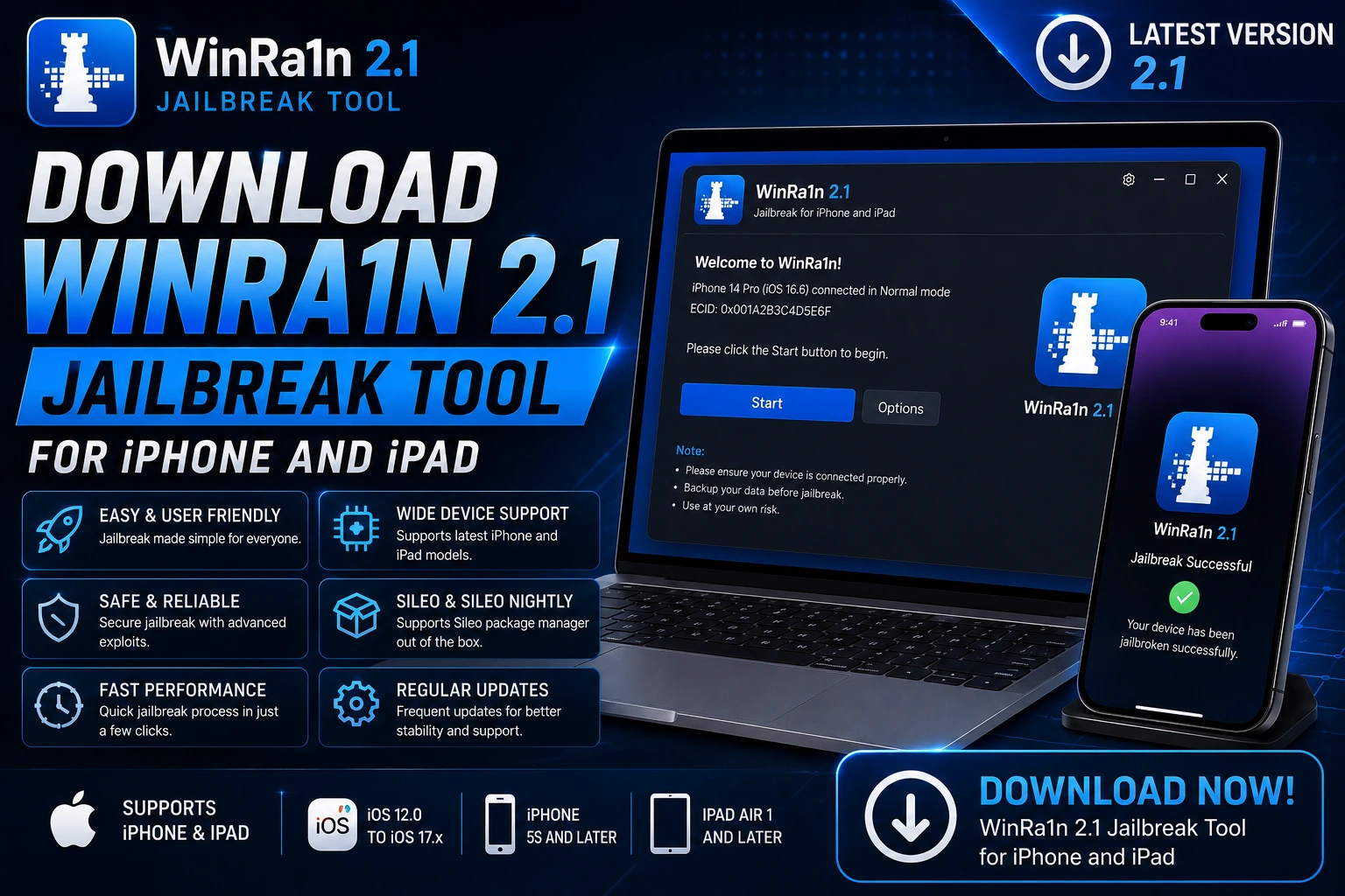 Download WinRa1n 2.1 Jailbreak Tool for iPhone and iPad