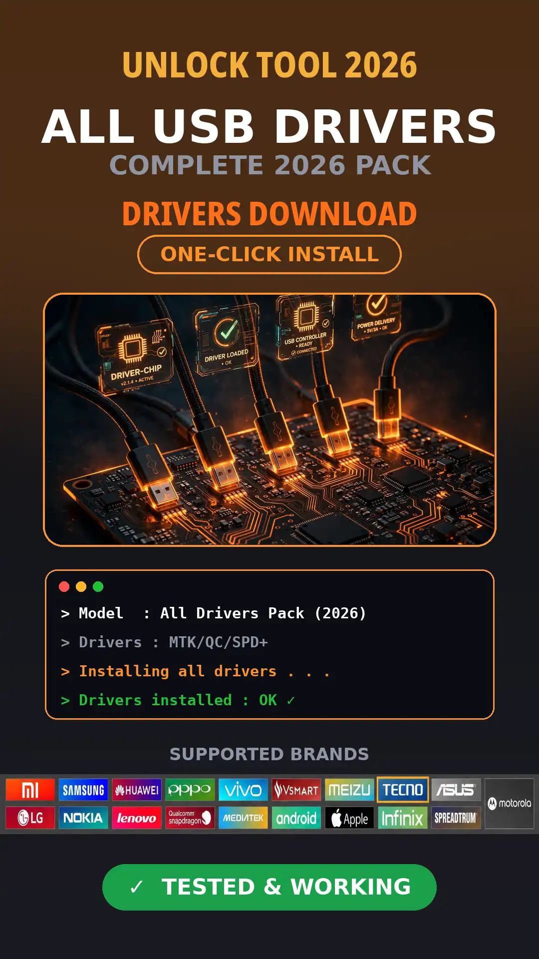 Unlock Tool 2026 – All USB Drivers Complete Pack | Download