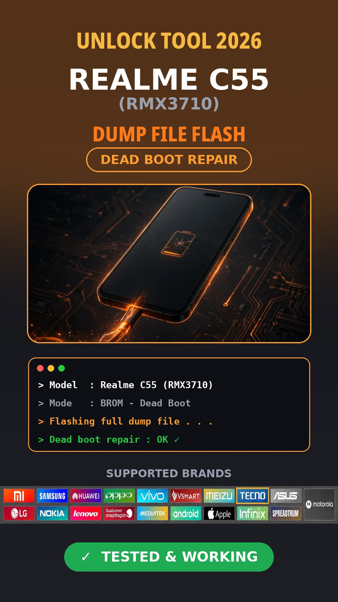 Unlock Tool 2026 – Realme C55 RMX3710 Full Dump File | Dead Boot Repair