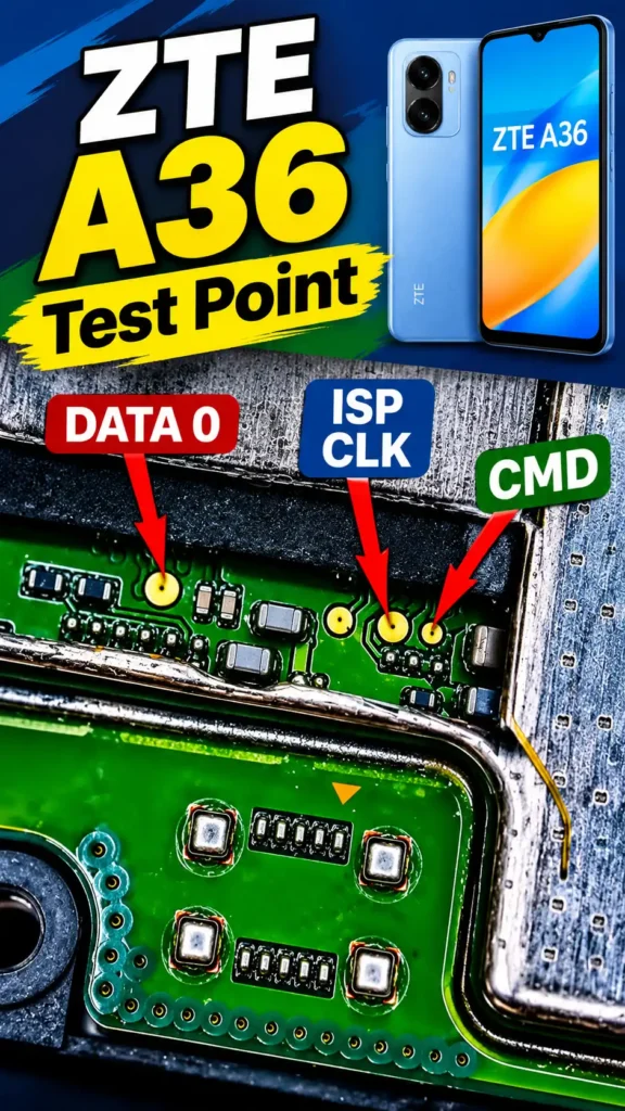 Remove FRP on ZTE A36 With UnlockTool via Test Point