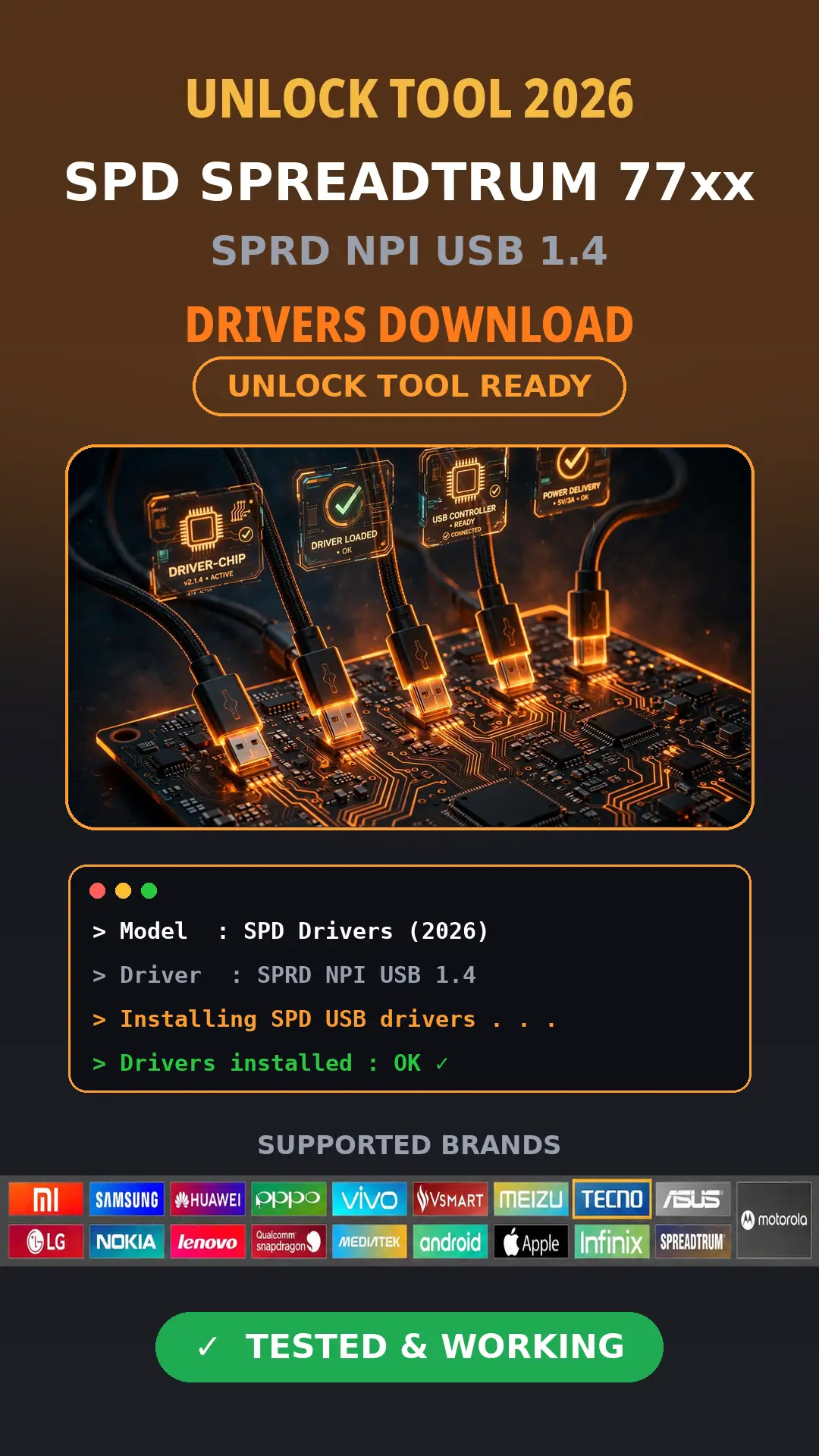Unlock Tool 2026 – SPD Spreadtrum 77xx & SPRD NPI USB 1.4 Drivers | Download